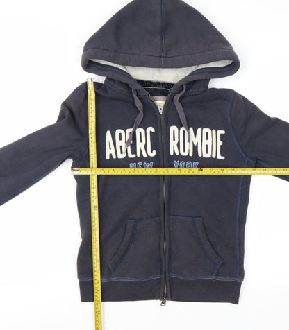 Abercrombie & Fitch Womens Navy Blue Full Zip Hoodie M