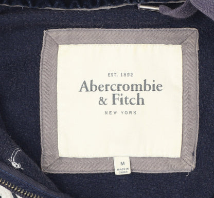 Abercrombie & Fitch Womens Navy Blue Full Zip Hoodie M