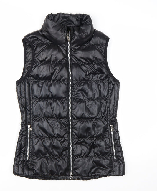 GOLFINO Women's Black Puffer Waistcoat UK 8 Lightweight Down Vest
