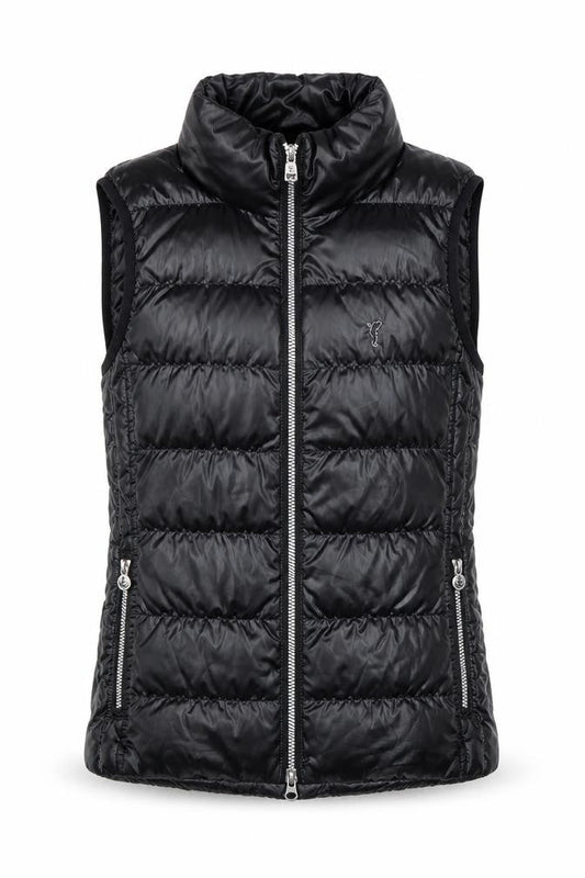 GOLFINO Women's Black Puffer Waistcoat UK 8 Lightweight Down Vest