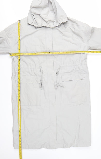 Seasalt Cornwall Women’s Grey Waterproof Hooded Rain Coat UK 14