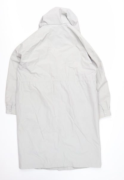Seasalt Cornwall Women’s Grey Waterproof Hooded Rain Coat UK 14