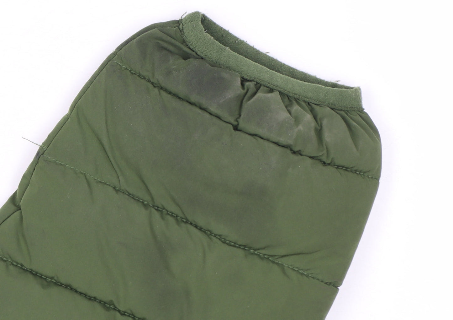 Aquascutum Men’s Green Hooded Puffer Jacket L Polyester Full Zip