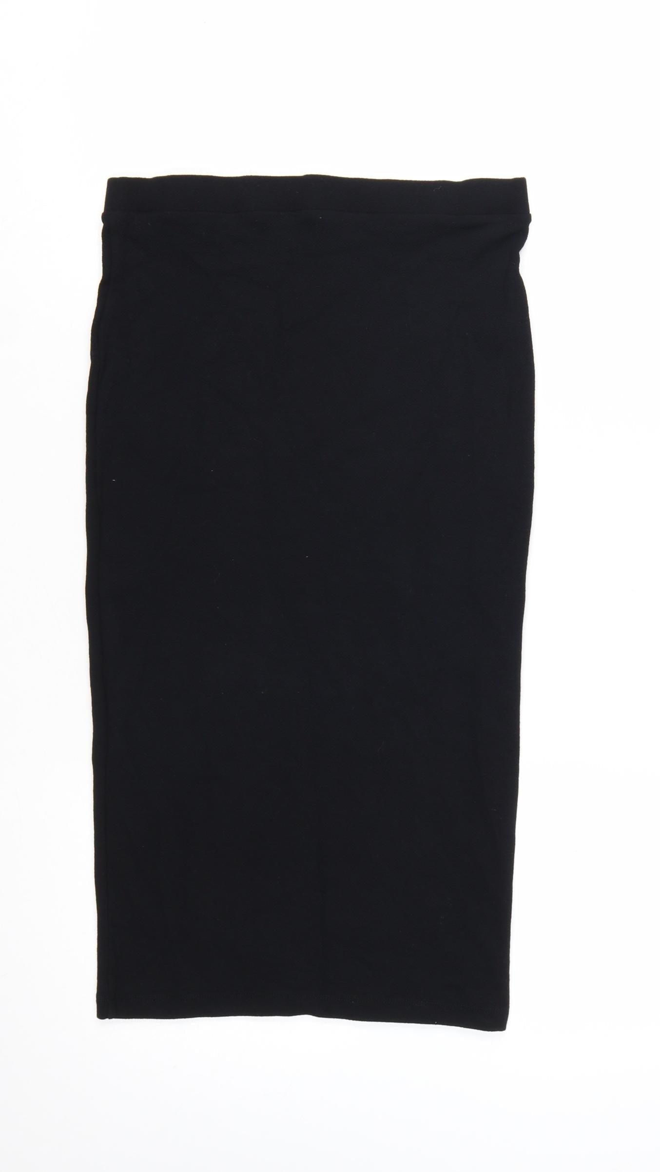 Next Women Black Size 10 Pencil Stretch Skirt