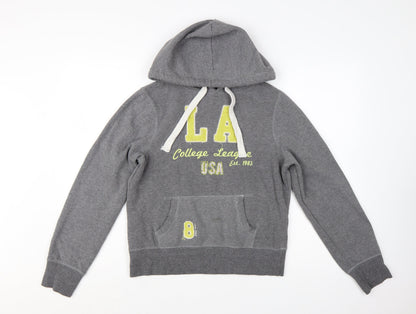 Authentic Apparel Women's Grey Hoodie Size 14 LA College Print