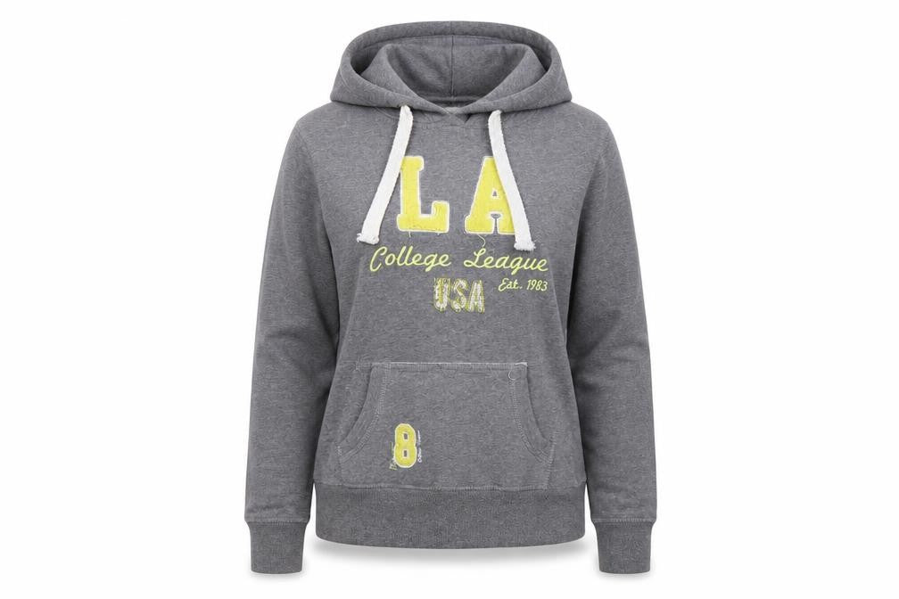 Authentic Women's Grey Hoodie Size 14 LA College Print