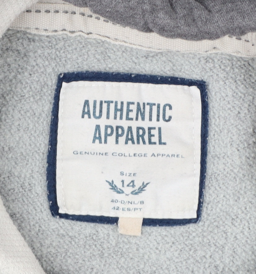 Authentic Apparel Women's Grey Hoodie Size 14 LA College Print