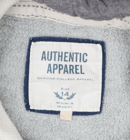 Authentic Apparel Women's Grey Hoodie Size 14 LA College Print