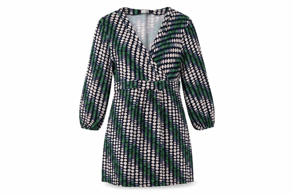Principles Petite Women's Multicoloured Geometric Wrap Blouse Size 10
