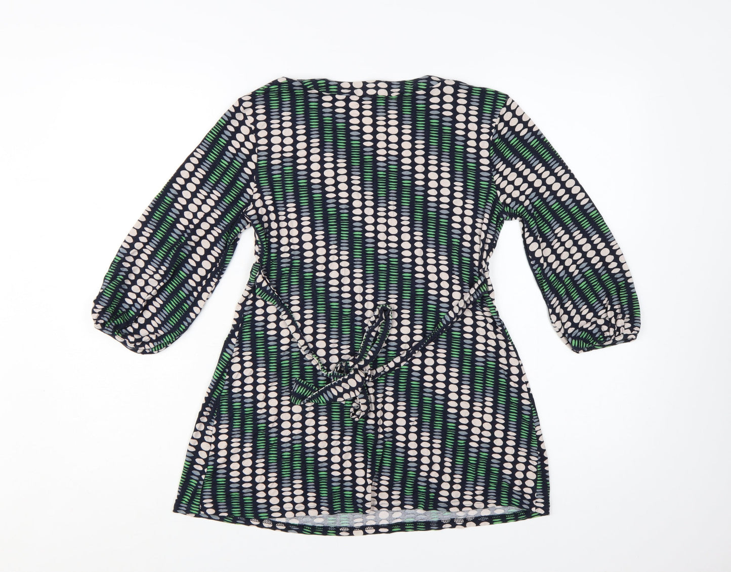 Principles Petite Women's Multicoloured Geometric Wrap Blouse Size 10