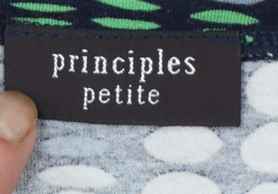 Principles Petite Women's Multicoloured Geometric Wrap Blouse Size 10