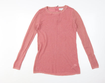 Next Maternity Pink Knit Crew Neck Long Sleeve Pullover Jumper Size 10