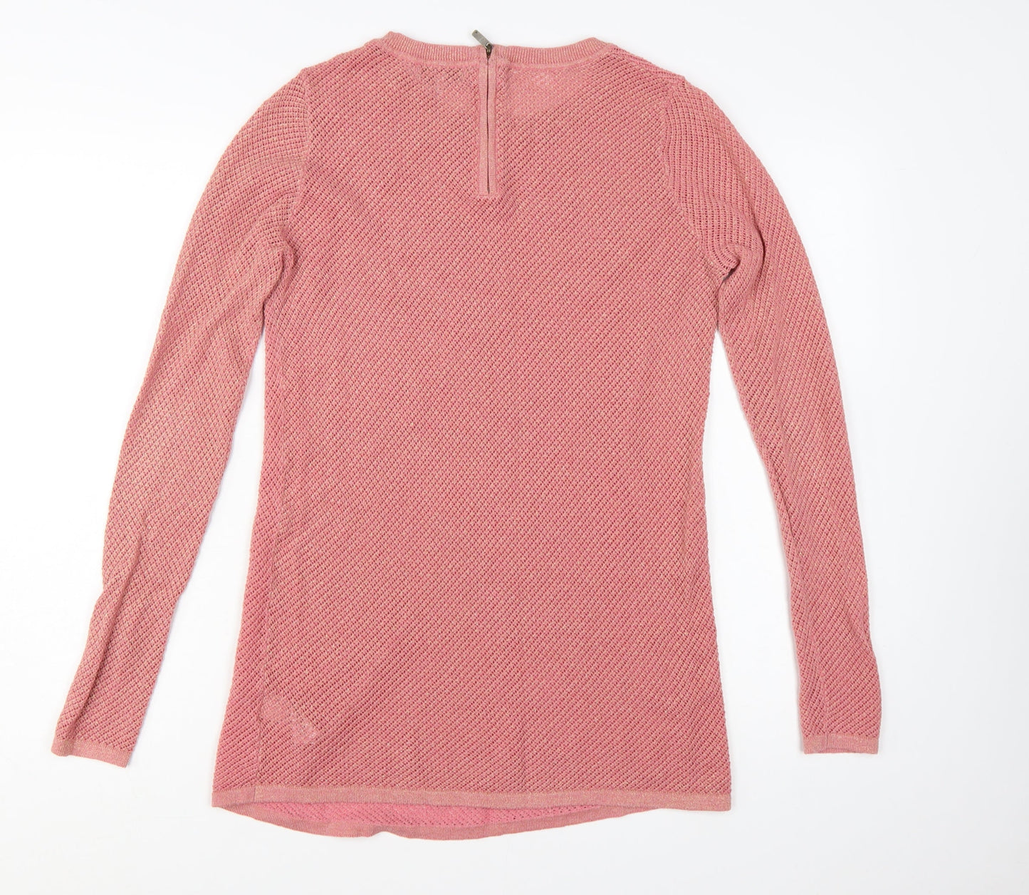 Next Maternity Pink Knit Crew Neck Long Sleeve Pullover Jumper Size 10
