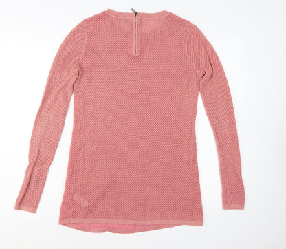 Next Maternity Pink Knit Crew Neck Long Sleeve Pullover Jumper Size 10