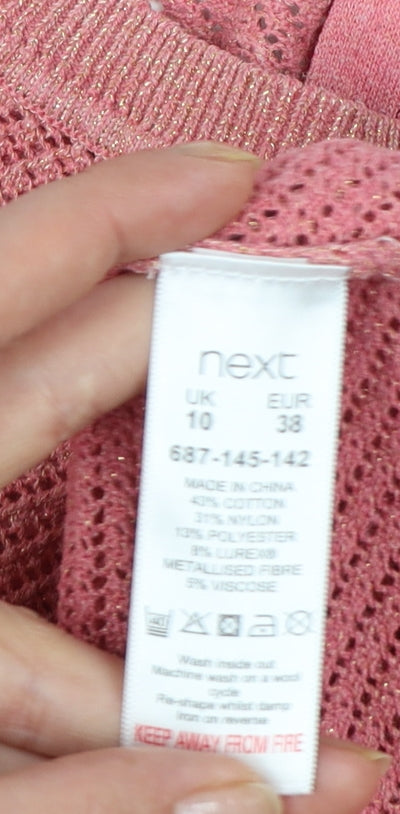 Next Maternity Pink Knit Crew Neck Long Sleeve Pullover Jumper Size 10