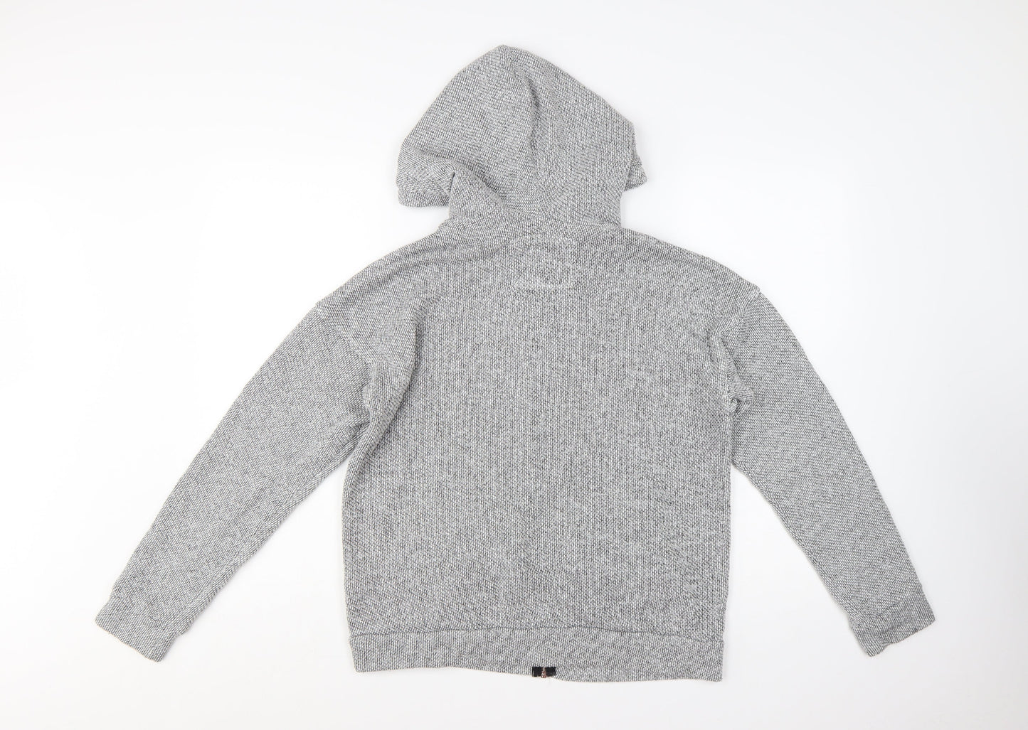 Next Women's Grey Full Zip Hooded Sweatshirt Size 10 Cotton Blend