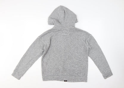 Next Women's Grey Full Zip Hooded Sweatshirt Size 10 Cotton Blend