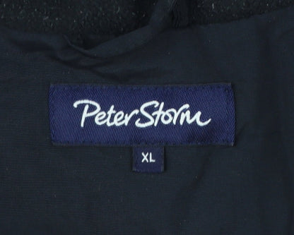 Peter Storm Men's Black XL Waterproof Hooded Parka Jacket