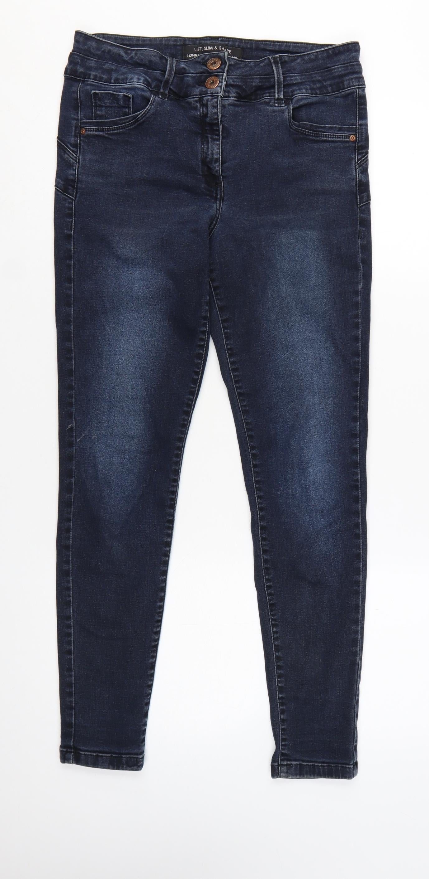 Next Women’s Blue Lift Slim & Shape Skinny Jeans Size 14R