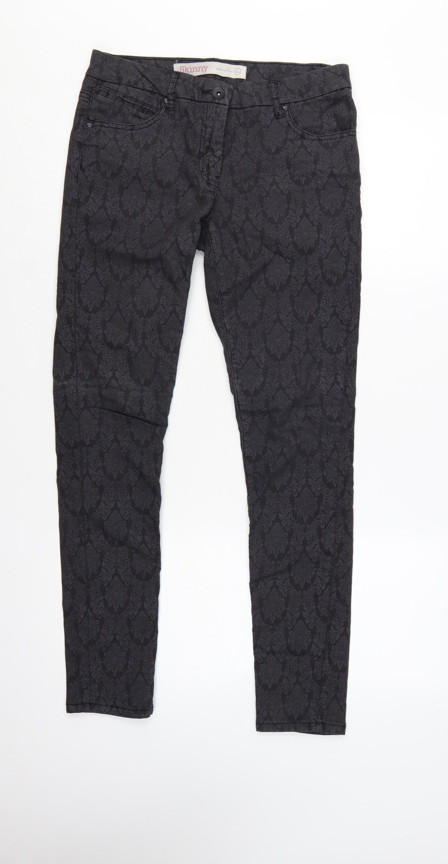 Next Women’s Black Skinny Jeans Size 10 Regular Stretch Denim