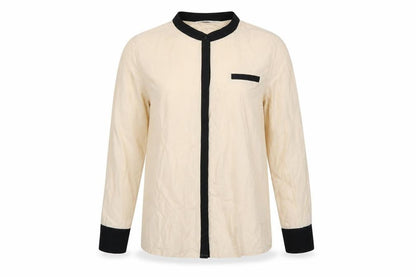 Next Womens Beige Long Sleeve Button Blouse Size 12
