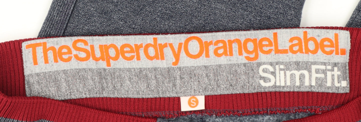 Superdry Men’s Grey Slim Fit Joggers Size S Elastic Waist