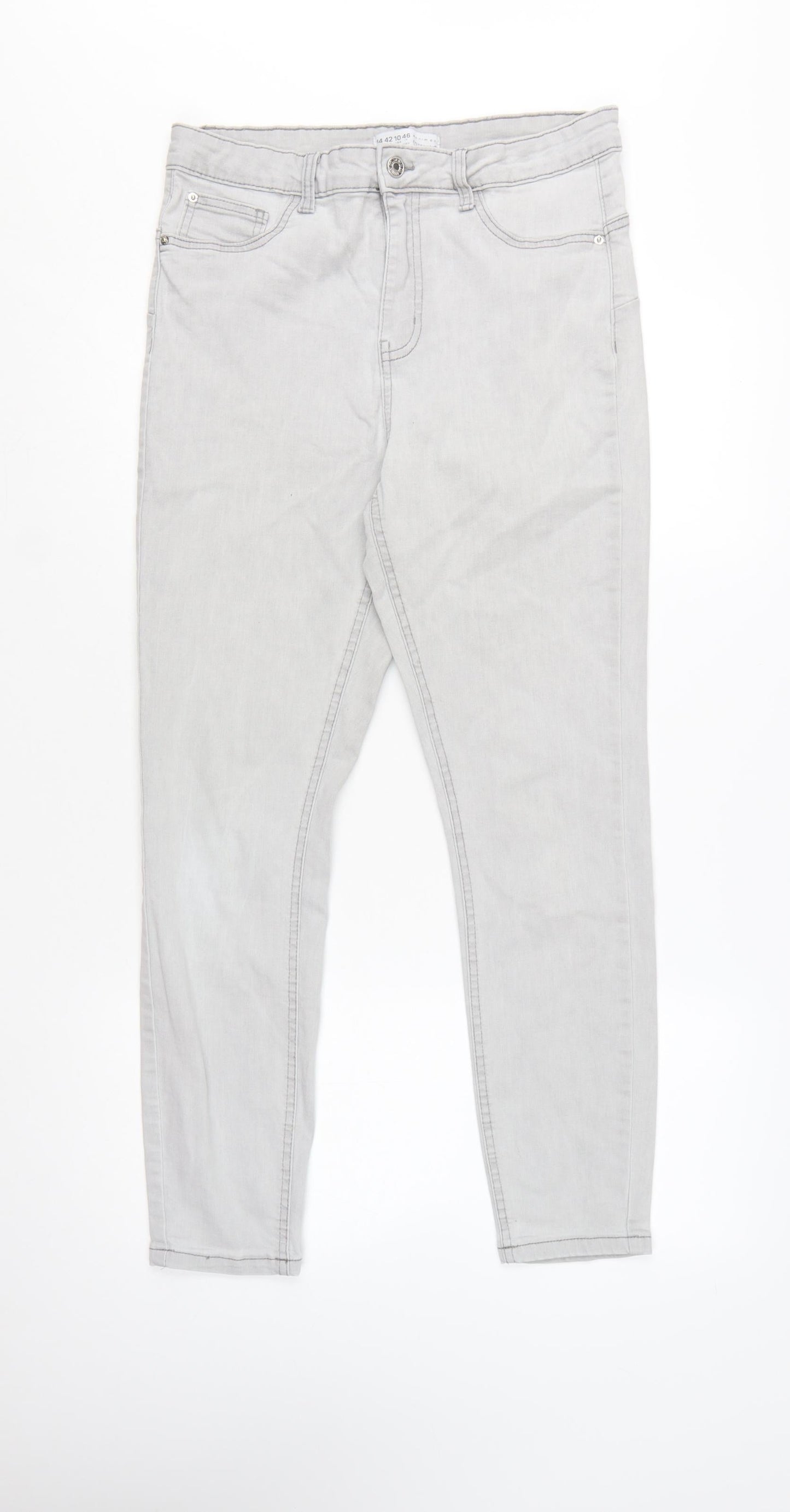 Primark Women Grey Skinny Jeans Size 14 Stretch Denim Co.