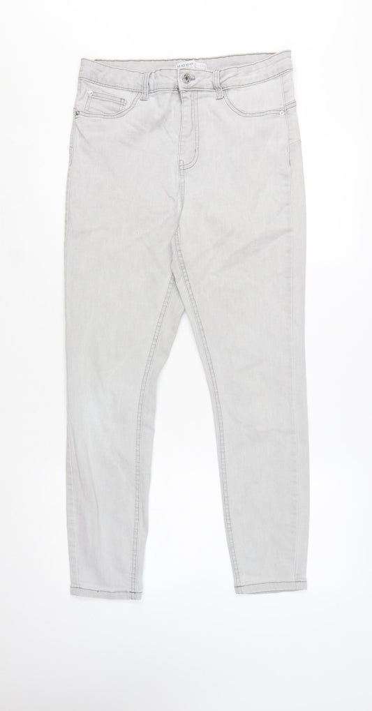 Primark Women Grey Skinny Jeans Size 14 Stretch Denim Co.