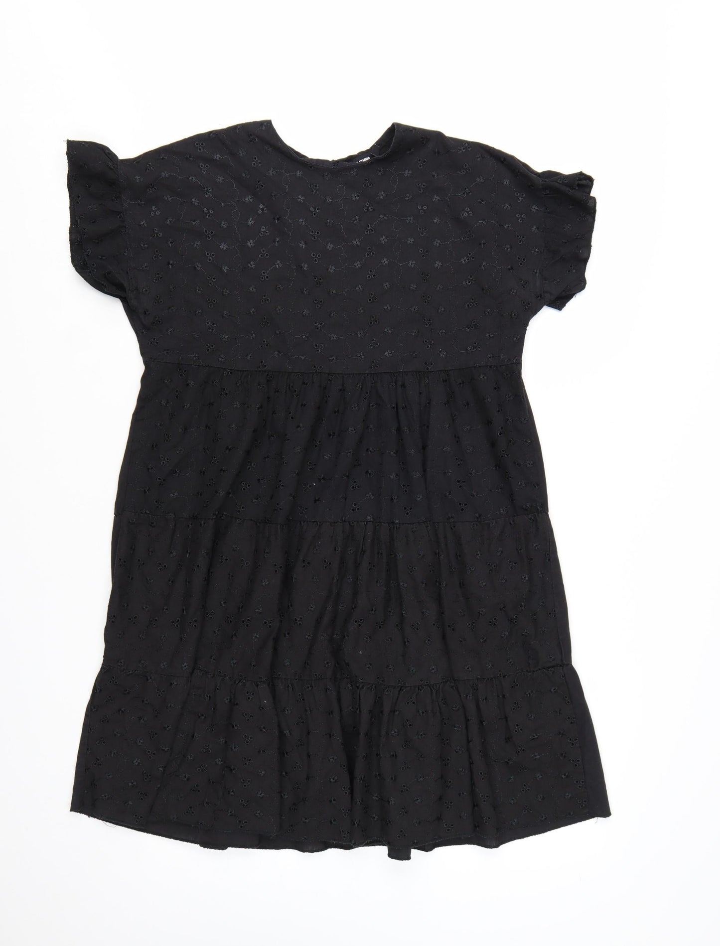 PrettyLittleThing Women’s Black Cotton Shift Dress UK 10