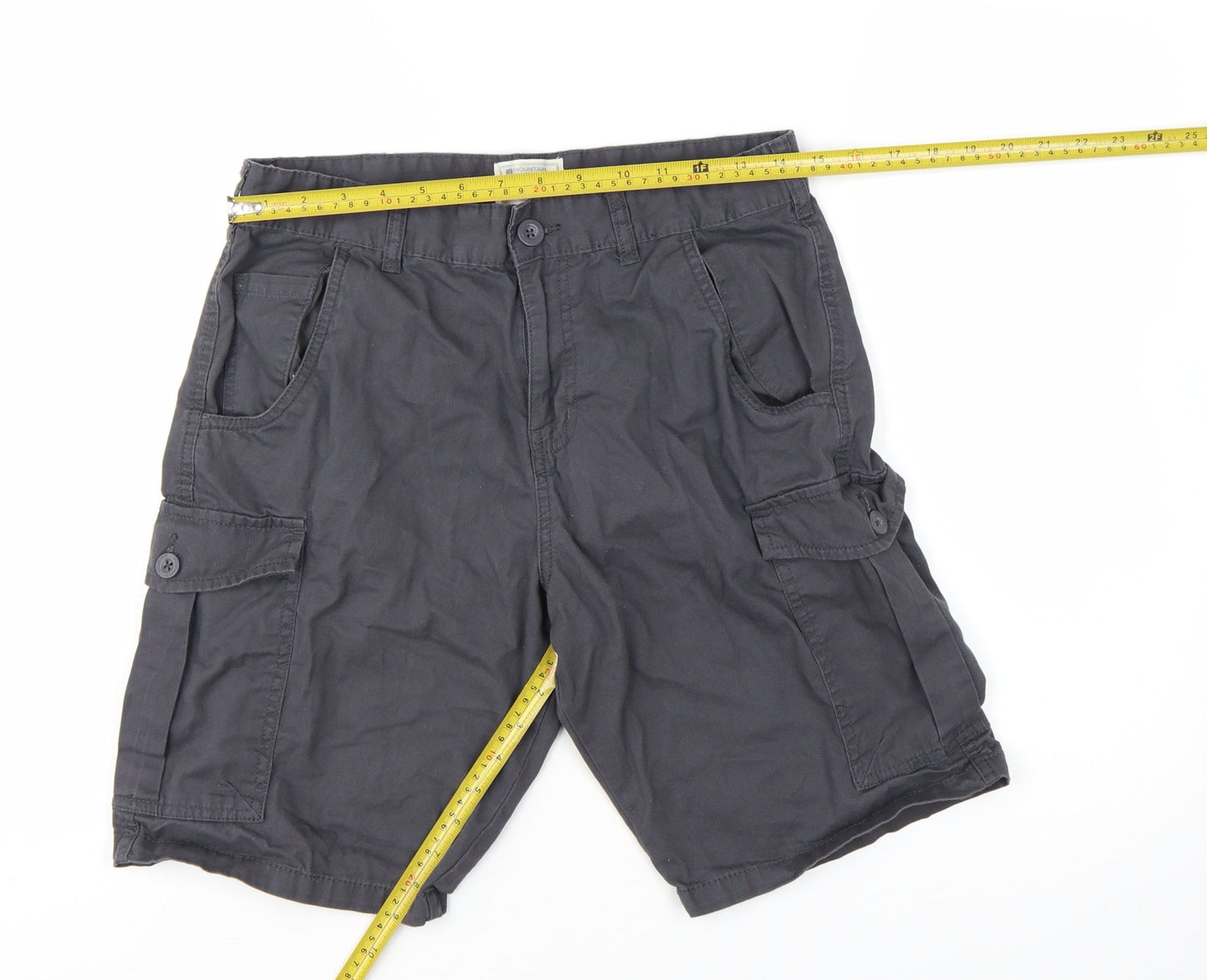 Mountain Warehouse Men's Black Cargo Shorts Size 30 Cotton Casual