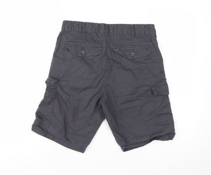 Mountain Warehouse Men's Black Cargo Shorts Size 30 Cotton Casual