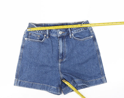 F&F Women Blue Denim Mom Shorts Size 8 Relaxed Fit