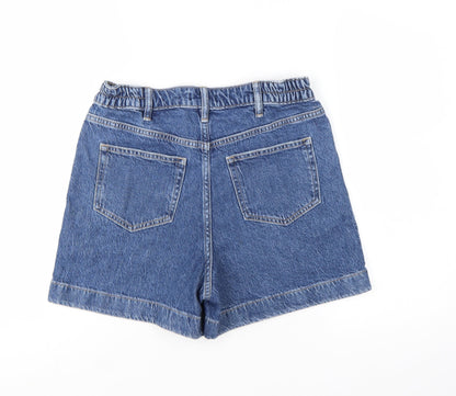 F&F Women Blue Denim Mom Shorts Size 8 Relaxed Fit