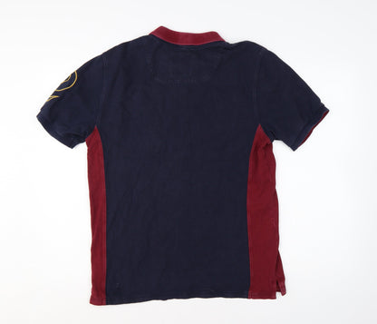 Joules Men's Multicoloured Classic Fit Polo Shirt Size M Cotton