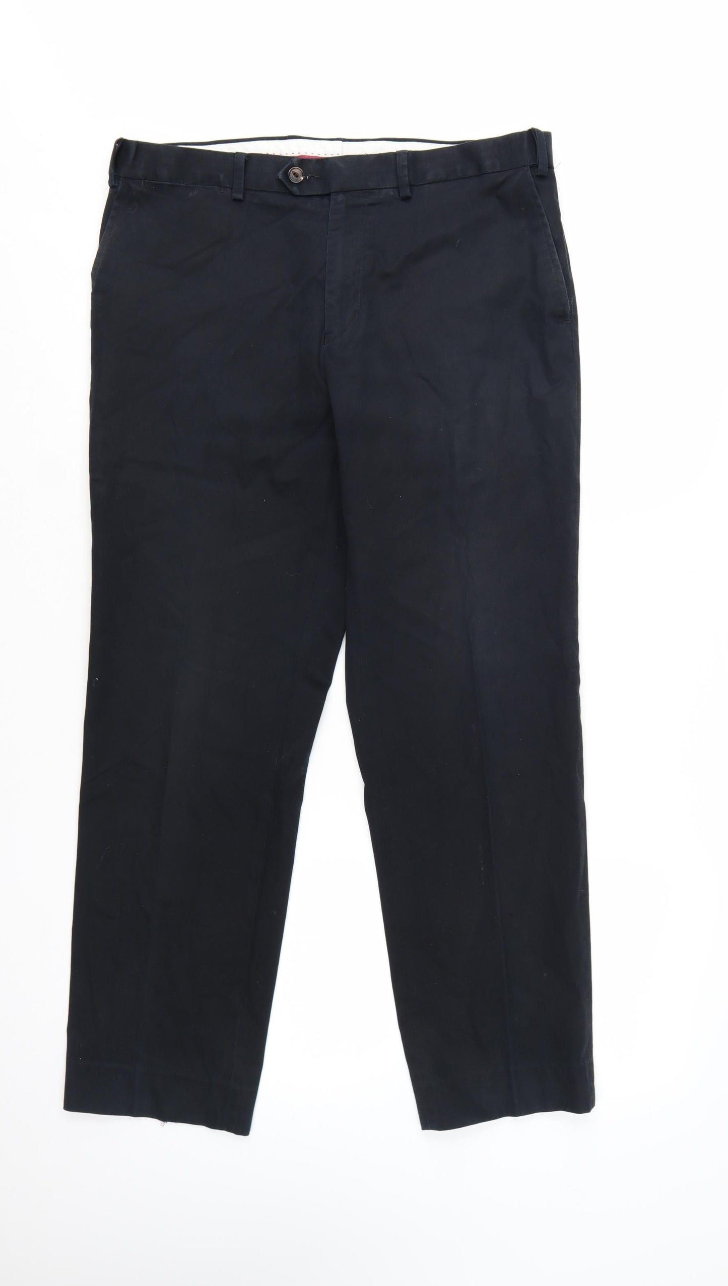 Marks and Spencer Men's Black Slim Chino Trousers 34W 29L