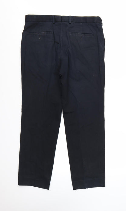 Marks and Spencer Men's Black Slim Chino Trousers 34W 29L