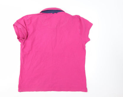Lazy Jacks Women’s Pink Cotton Polo Shirt Size 16 Short Sleeve Casual Top