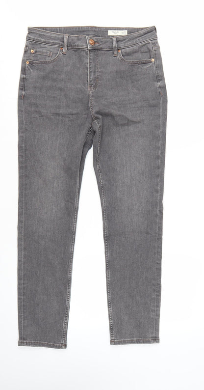 The Lily Women's Grey Slim Fit Skinny Jeans Size 14
