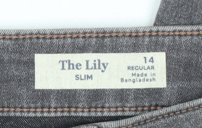 The Lily Women's Grey Slim Fit Skinny Jeans Size 14
