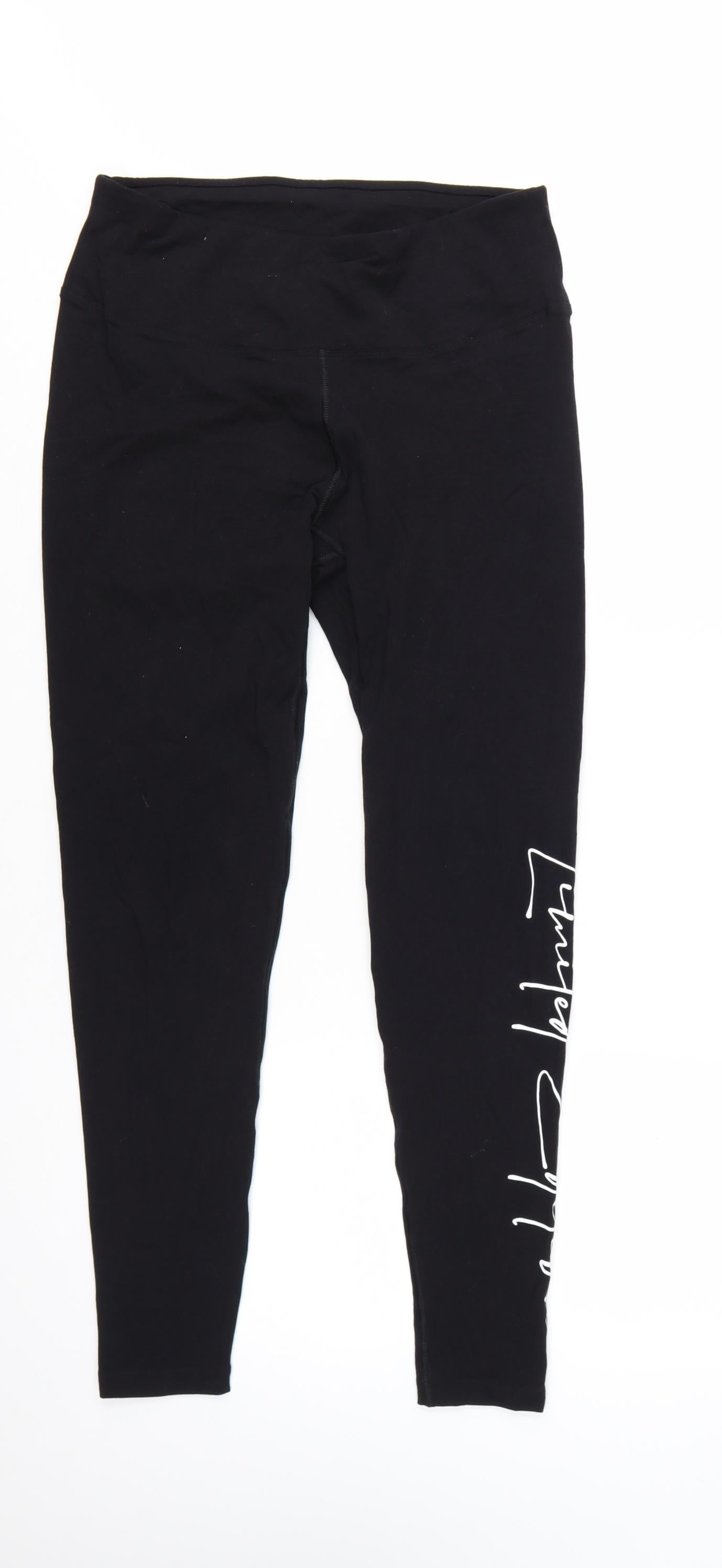 Miso Womens Black Size 14 Ankle High Rise Stretch Leggings