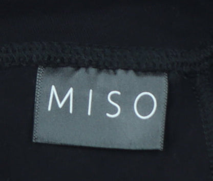 Miso Womens Black Size 14 Ankle High Rise Stretch Leggings