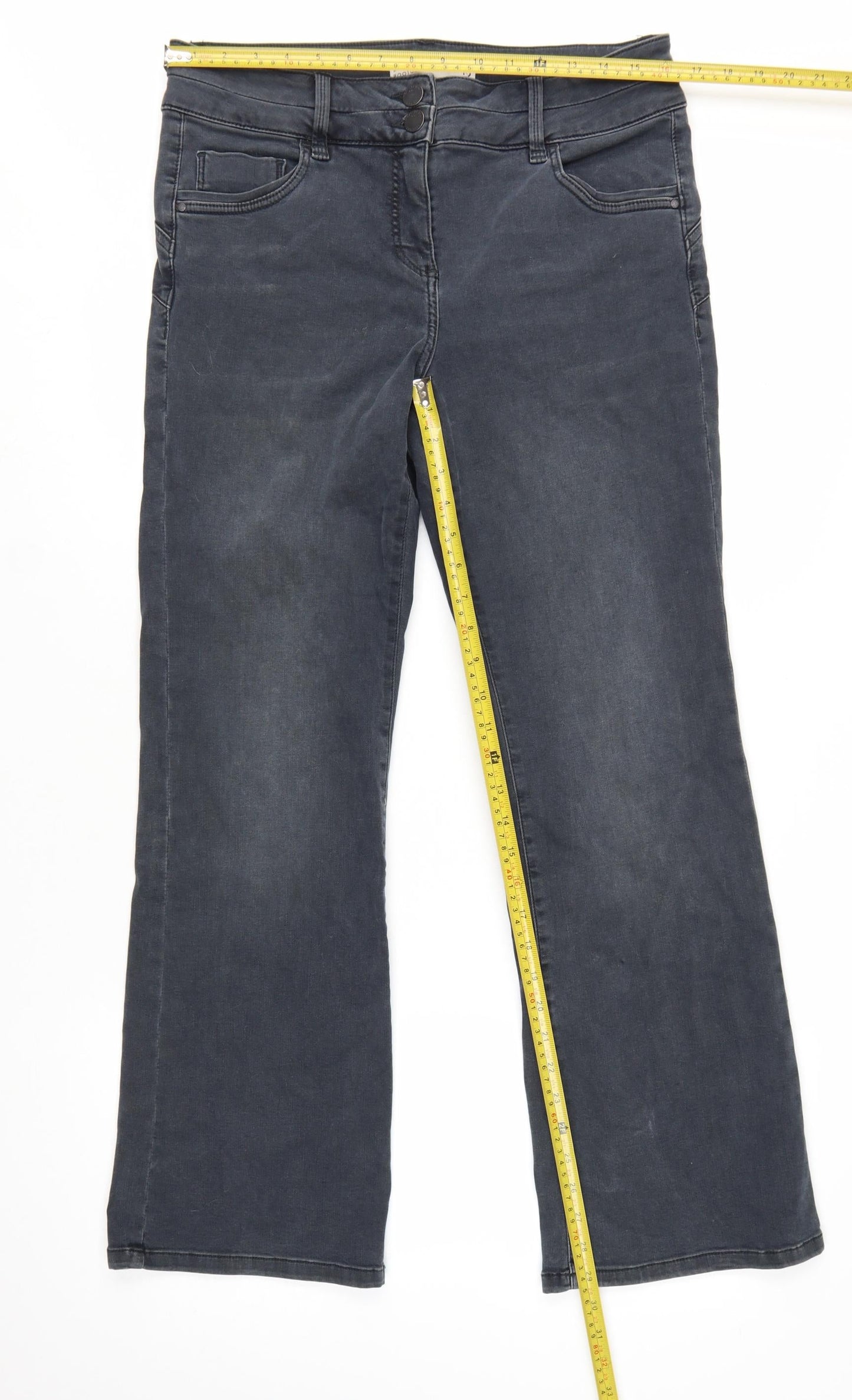 Next Women Grey Bootcut Jeans Size 16 Lift Slim & Shape