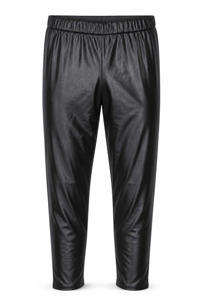 M&Co Petite Black High Rise Stretch Leggings UK 16 Polyester Blend