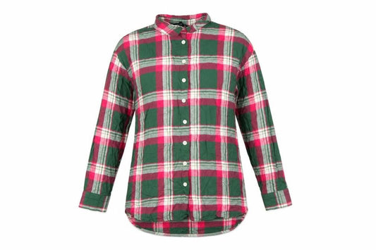Next Women's Multicoloured Plaid Cotton Flannel Button-Up Shirt Size 8
