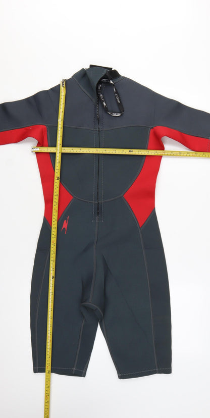 Crane Womens Black Red Short Sleeve Wetsuit Size 10 Sports UV Protection