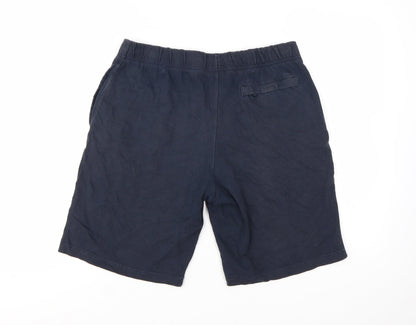 Nike Men’s Blue Cotton Athletic Shorts Size L Elastic Waist