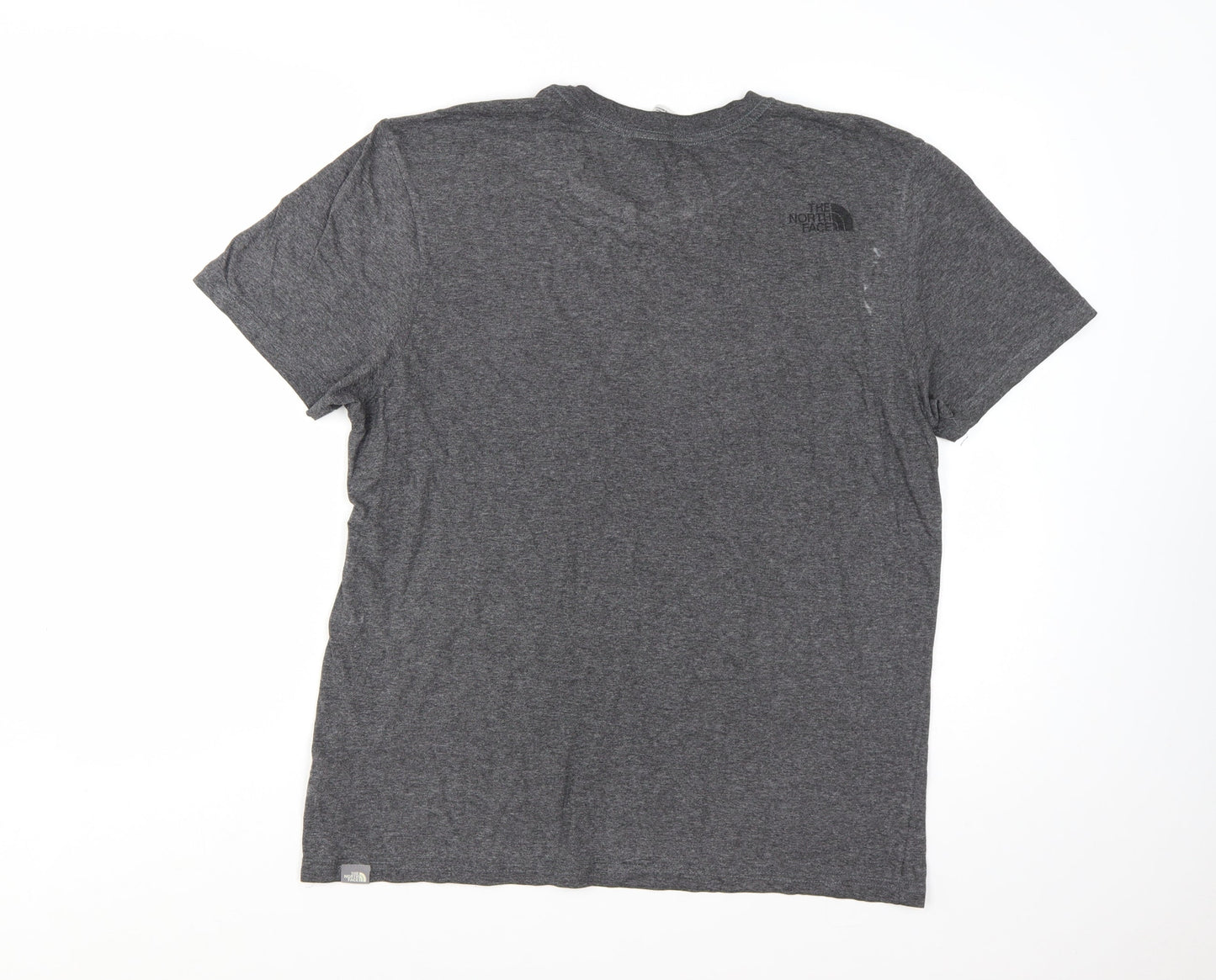 The North Face Men Grey Graphic Outdoor Crew Neck T-Shirt L