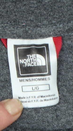The North Face Men Grey Graphic Outdoor Crew Neck T-Shirt L