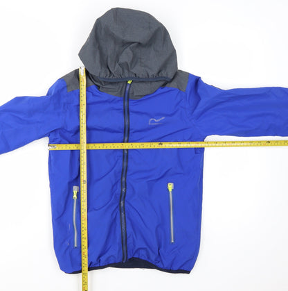 Regatta Boys Blue Hooded Puffer Jacket 11-12 Years Waterproof Lightweight