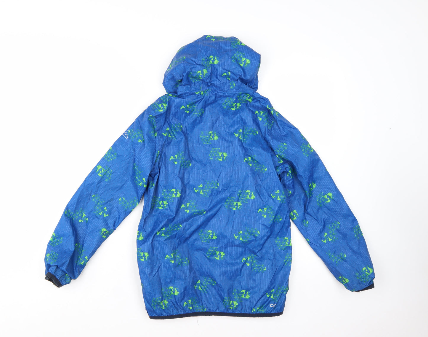 Regatta Boys Blue Hooded Windbreaker Jacket 11-12 Years Water Resistant